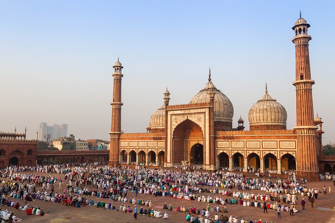 11 Days Golden Triangle & Varanasi With Luxury Accommodation,internal Flights - Old Delhi, big icons, and night lighting at Lotus Temple