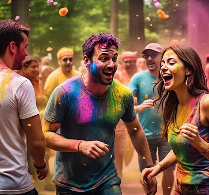 4 March - Enjoy Holi (Color Festival) w/ Local Delhi Family - Roopak’s welcome: teeka, kalava, mala, and that first warm reception
