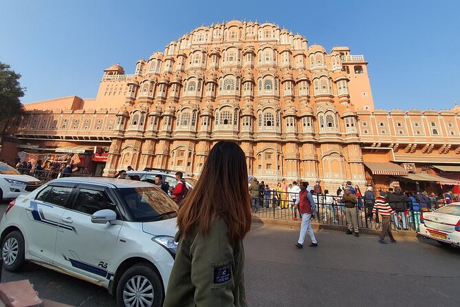 From Delhi: Private Jaipur Tour by Car - All Inclusive - City Palace of Jaipur: patterned architecture and the museum core