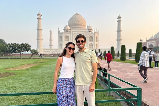 From Delhi Private Taj Mahal and Agra Day Trip by Gatimaan Train - Mehtab Bagh, the sunset point view: your Taj on the other side