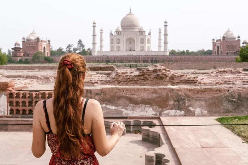 From Delhi: Taj Mahal & Agra Private Day Trip with Transfers - Agra Fort with a Guide: Akbar’s 1565 Red Sandstone Fortress