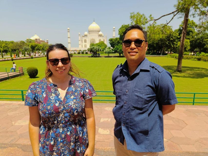 From Delhi: Taj Mahal Luxury Day Tour By Superfast Train - First Stop: Taj Mahal with a guide who turns marble into meaning