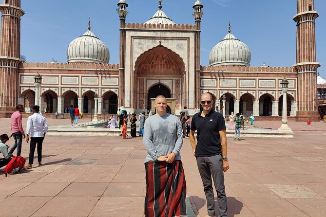 Old Delhi Morning - Fun, Food & Faith all inclusive private tour - Entering Jama Masjid, one of India’s most impressive mosque views