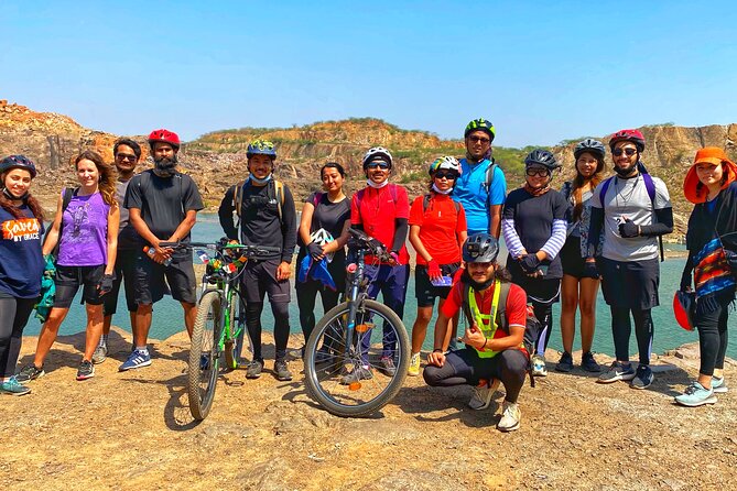 Premium Delhi Aravalli Organic Cycle Tour - A glimpse of Real and Rural India - Riding dirt tracks toward Panikot Lake, and why water time matters
