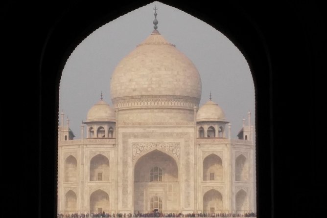 Private Guided Tour Tajmahal and Agra from New Delhi - Taj Mahal at sunrise time windows, with a guide’s focus